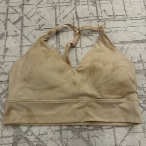ALPHALETE Alphalux Wonder Sports Bra Tan‎ Women's SIZE Large